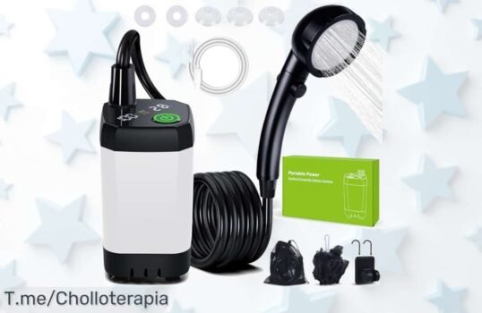 Ducha portátil eléctrica con pantalla y batería dura 150 min precio loco nunca visto aprovecha el super chollo y lleva tu confort allá donde vayas oferta limitada