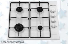 Encimera de gas blanca con resistencia brutal diseño práctico y un ofertón que es un precio loco descuento brutal nunca visto compra ya antes que sea tarde