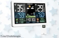 Estación meteorológica increíble con pantalla color y sensores inalámbricos súper precisos disfruta del pronóstico fiable al mejor precio loco aprovecha este super chollo hoy mismo