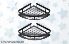 Estante de ducha sin taladrar súper resistente capaz de aguantar hasta 15 kg con descuento brutal no pierdas este ofertón ni este precio loco que nunca se vuelve a ver compra ya