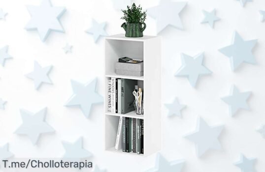 Estantería abierta Furinno Luder tres niveles diseño moderno y súper resistente aprovecha este super chollo con descuento brutal precio de ganga oferta limitada corre por la tuya