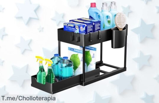 Estantería bajo fregadero con descuento brutal para ordenar tu cocina rápido un super chollo de precio loco que vuela compra ya antes de que se acabe esta oferta nunca vista
