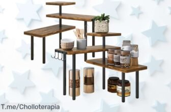 Estantería esquinera IBUYKE 3 niveles súper resistente y ajustable con descuento brutal aprovecha este super chollo antes que se agote compra ya precio loco
