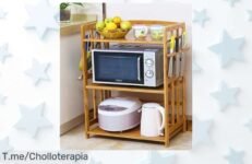 Estantería para microondas de bambú con altura ajustable que ahorra espacio a precio loco en un ofertón nunca visto aprovecha esta ganga limitada ¡corre ya!
