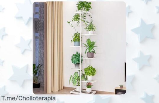 Estantería para plantas Hapihom 8 niveles súper resistente con diseño moderno y aguanta hasta 35 kg por nivel precio loco y super chollo oferta limitada actúa ya