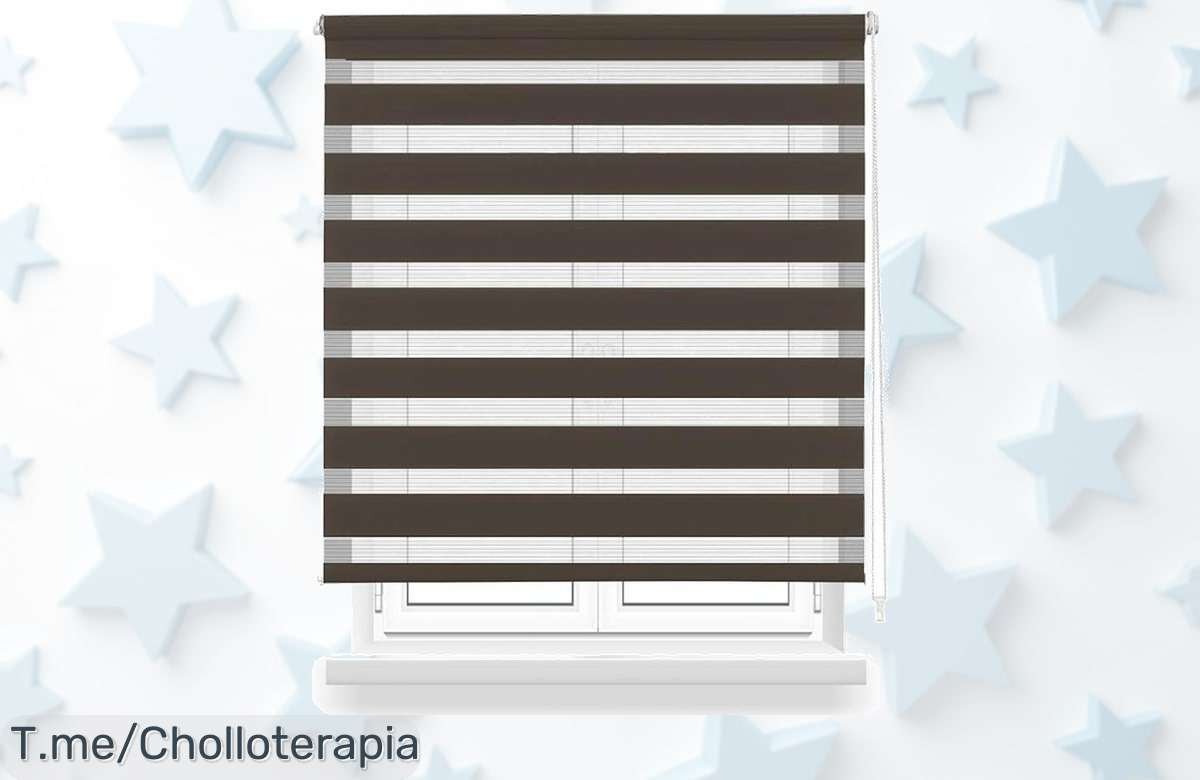 Estor enrollable doble capa día y noche Todobien Store con diseño top para tu hogar ahora a un precio loco nunca visto corre que vuelan las unidades aprovecha este super chollo