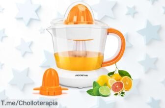 Exprime al máximo tus naranjas con el exprimidor Aigostar doble cono y giro reversible disfruta de un precio loco nunca visto en este ofertón ¡compra ya que vuelan!