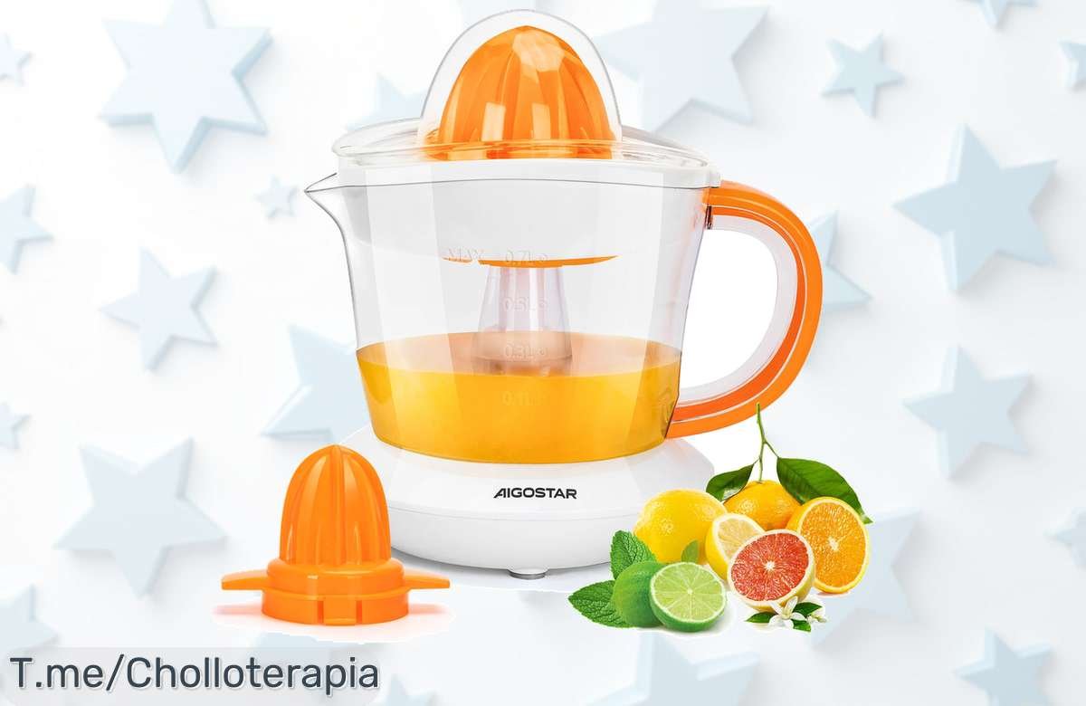 Exprime al máximo tus naranjas con el exprimidor Aigostar doble cono y giro reversible disfruta de un precio loco nunca visto en este ofertón ¡compra ya que vuelan!