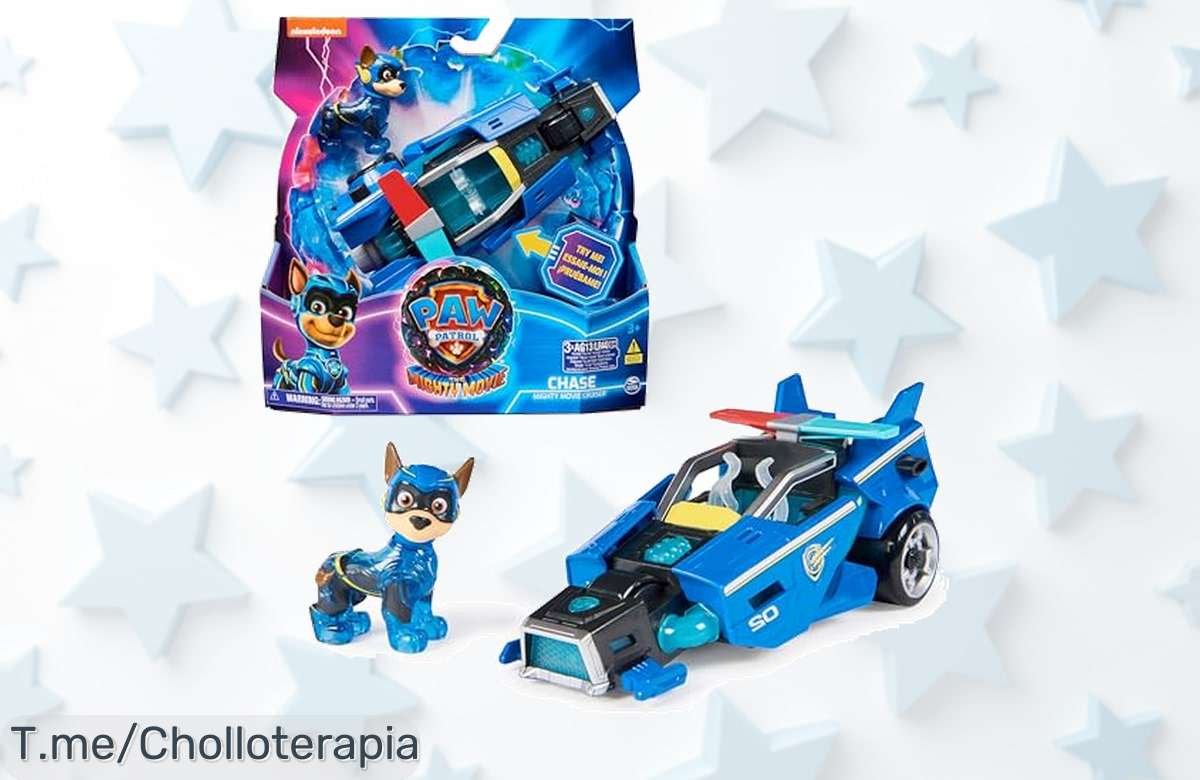 Figura de Chase con coche iluminado y sonidos de patrulla canina a precio loco diversión sin fin para los niños corre que vuelan esta oferta nunca vista es un super chollo urgente compra ya
