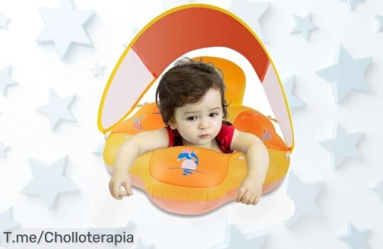 Flotador bebé con toldo y súper protección UPF 50+ precio loco que cuida a tu peque en piscina aprovecha este descuentazo único corre ya