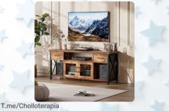 Flycity mueble TV industrial con soporte en X y puertas de malla que dejan pasar la señal precio loco único corre que vuelan este ofertón de descuento brutal nunca visto actúa ya
