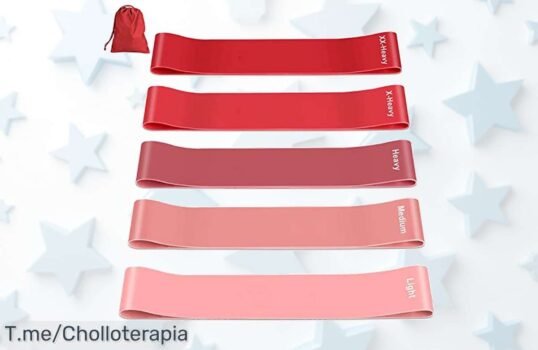 Fokky bandas de resistencia con 5 niveles y colores súper guays para entrenar en casa precio loco descuento brutal ¡aprovecha este ofertón único antes que se agoten!