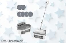 Fregona eléctrica sin cables con luz led y pulverizador limpia fácil 50 minutos super chollo descuento brutal precio loco oferta nunca vista ¡compra ya antes que vuelen!