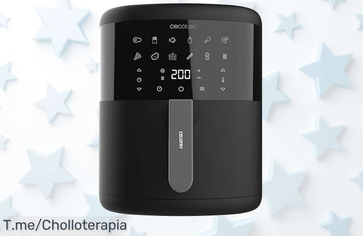 Freidora de aire Cecotec Bombastik 6000 con 6 litros súper chollo y precio loco cocina rápido sin aceite con descuento brutal aprovecha esta oferta nunca vista ¡compra ya!