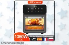 Freidora eléctrica 12L sin aceite con horno de convección 360° ahora un super chollo única y limitada aprovecha este ofertón precio loco antes que acabe