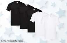 Fruit of the Loom pack 5 camisetas reforzadas que no se deforman super chollo con caída de precio brutal oferta limitada nunca vista ¡compra ya antes que vuelen!