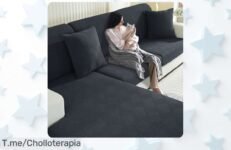 Funda alta elástica para sofá 1 asiento con doble antideslizante que protege tu sofá al 100% diseño moderno geométrico oferta brutal nunca vista precio de ganga ¡corre y no lo pierdas!