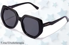 Gafas de sol Mia retro negro con lentes polarizadas que flipas diseño súper resistente y descuento brutal precio loco nunca visto corre antes que vuelen super chollo limitado