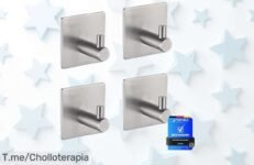 Ganchos súper resistentes Ibergrif con pegamento 3M que no fallan acero inoxidable sin óxido diseño moderno aprovecha este ofertón y descuento brutal por tiempo limitado actúa ya