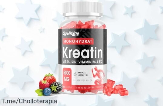 Gominolas de creatina con taurina y vitaminas b sabor a bayas que flipas precio loco y descuento brutal para mejorar tus entrenos solo hoy aprovecha este ofertón nunca visto