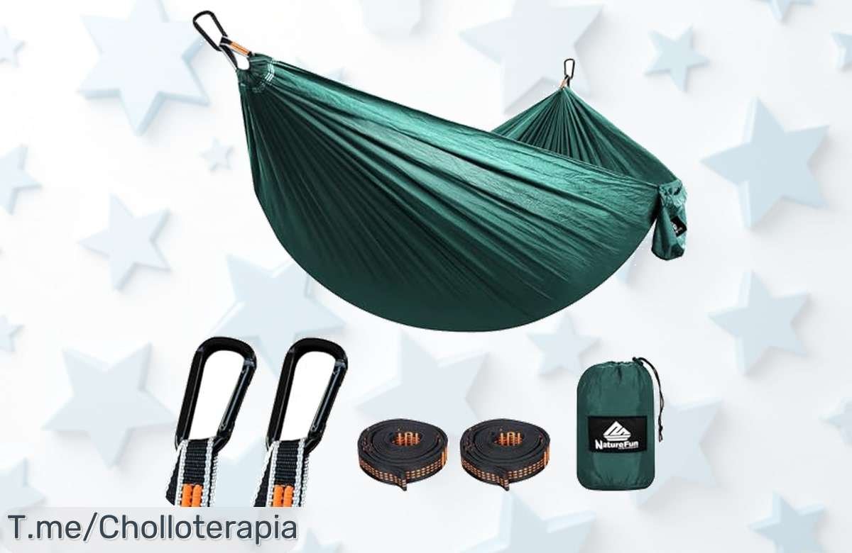 Hamaca ultraligera resistente hasta 300kg con montaje rápido el super chollo que estabas esperando aprovecha este descuento brutal y corre que se agota ya