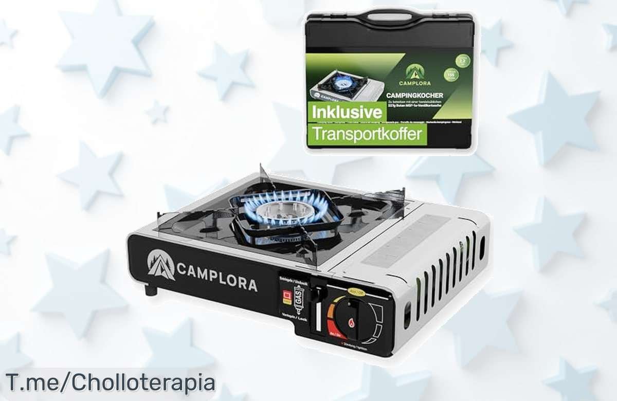 Hornillo de gas súper potente 2,2 kW con seguridad top y maletín a precio loco cocina rápido donde quieras aprovecha este super chollo nunca visto ¡ofertón por tiempo limitado!