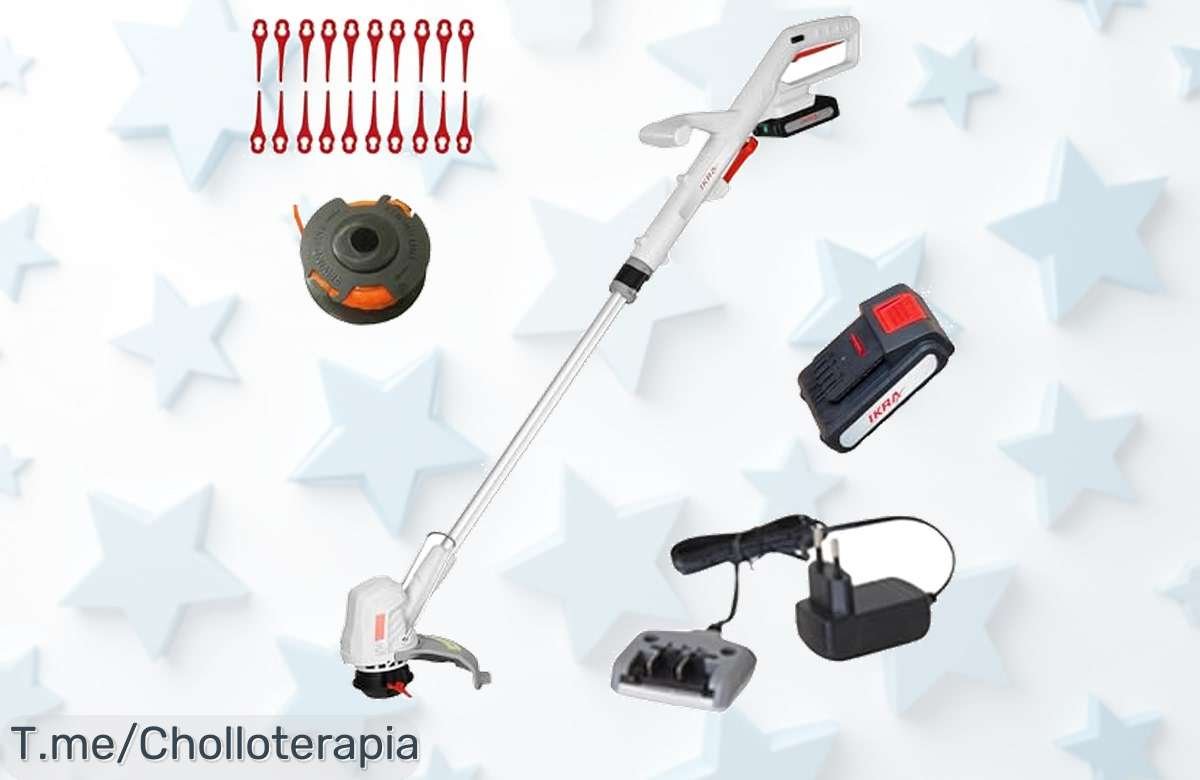 Ikra cortabordes 2en1 sin cable con cabezal giratorio y 20 cuchillas a precio loco disfruta de bordes perfectos sin esfuerzo aprovecha este ofertón limitado compra ya