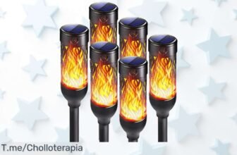 Ilumina tu jardín con 6 antorchas solares que encienden solas y resisten lluvia aprovecha este ofertón nunca visto a precio loco compra ya antes que se acabe