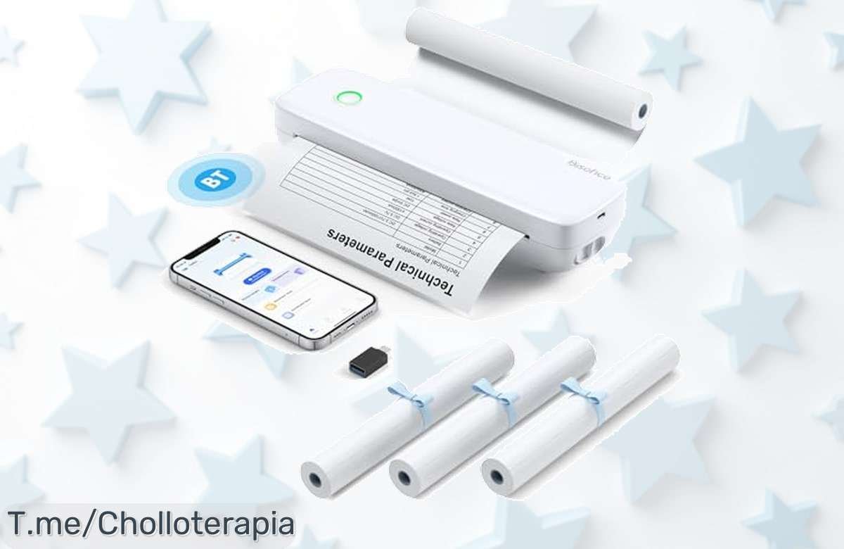 Impresora térmica portátil A4 con Bluetooth súper compatible no te pierdas este ofertón nunca visto con descuento brutal precio de ganga oferta limitada compra ya