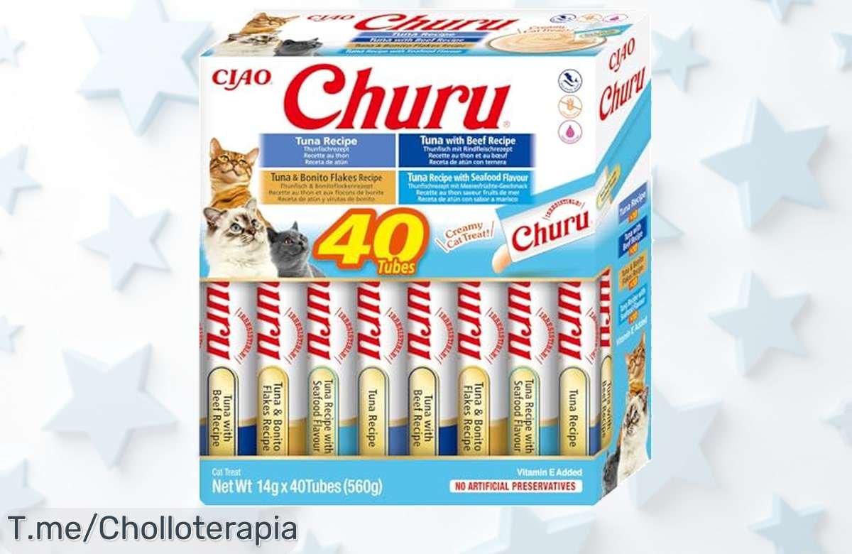 Inaba Churu snack para gatos con sabor a atún y textura cremosa disfruta de un descuento brutal en este ofertón de precio loco aprovecha ya antes que se acabe
