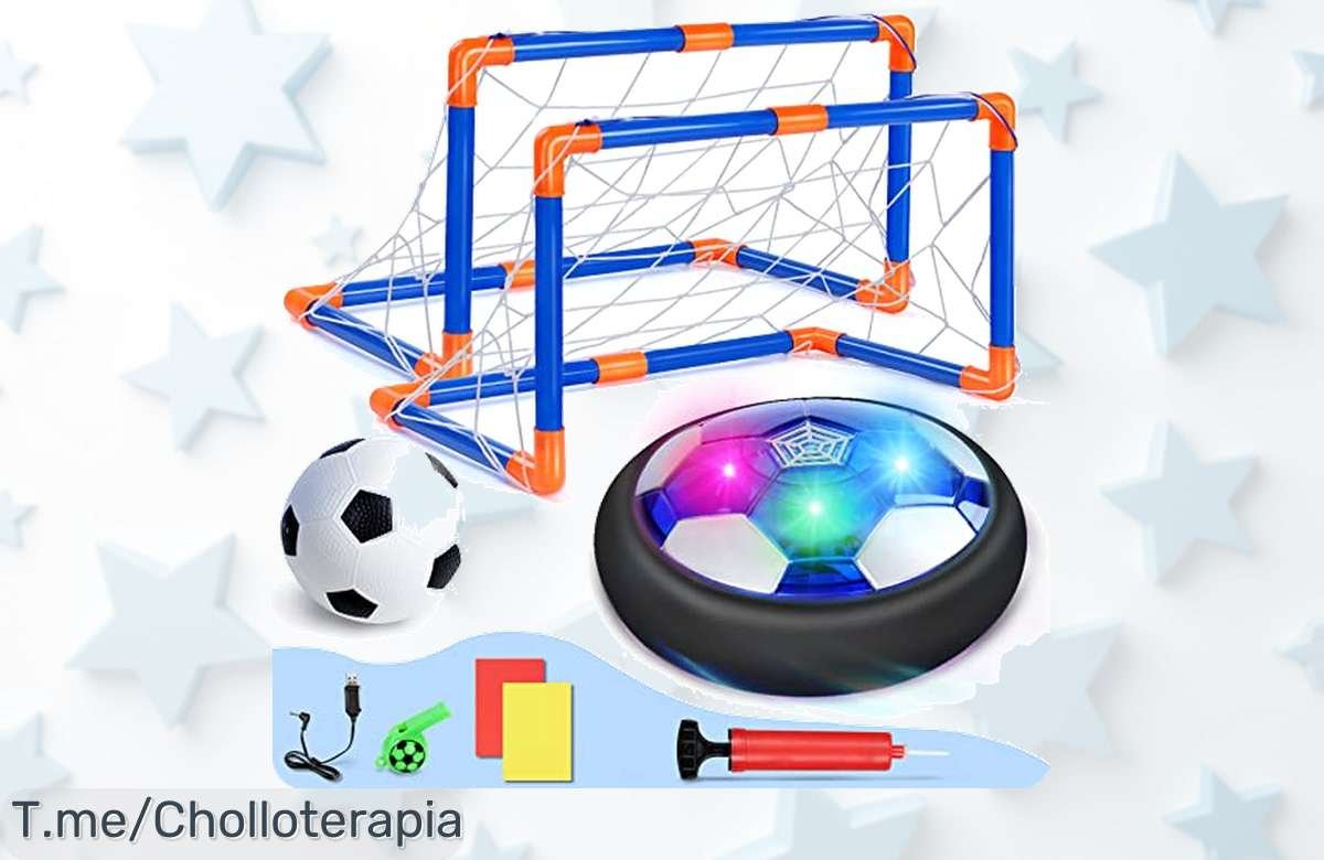 Increíble balón de fútbol recargable con portería para niños seguro y divertido disfruta un super chollo con descuento brutal compra ya antes que se agote