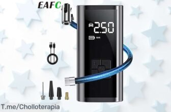 Inflador eléctrico portátil para coches bicis y motos con luz led compresor 150psi super chollo con descuento brutal aprovecha este ofertón nunca visto antes límite de stock actúa ya