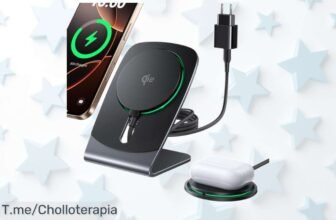 Iniu cargador inalámbrico 15W con carga rápida magnética la oferta nunca vista que ahorra tiempo y dinero corre por este super chollo de precio loco hoy mismo