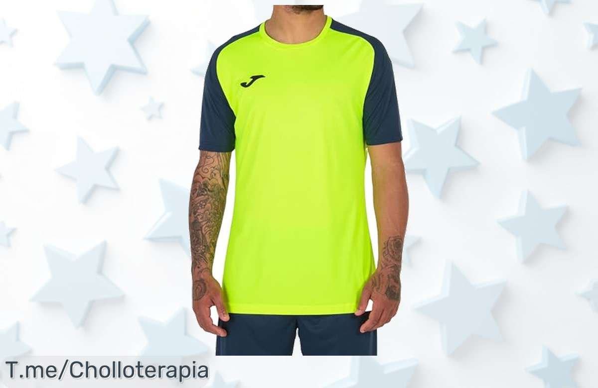 Joma camiseta amarilla flúor con secado rápido y corte suelto para máxima frescura sin olores no te pierdas este super chollo y precio loco oferta limitada actúa ya