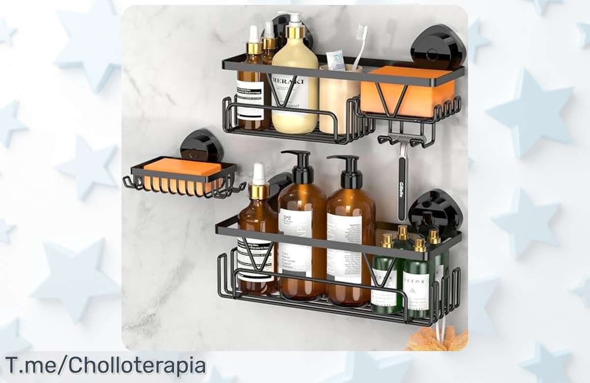 Kegii estantería baño con ventosas ultra fuertes sin taladro lo mejor para organizar fácil y rápido oferta brutal precio loco única corre antes que vuele