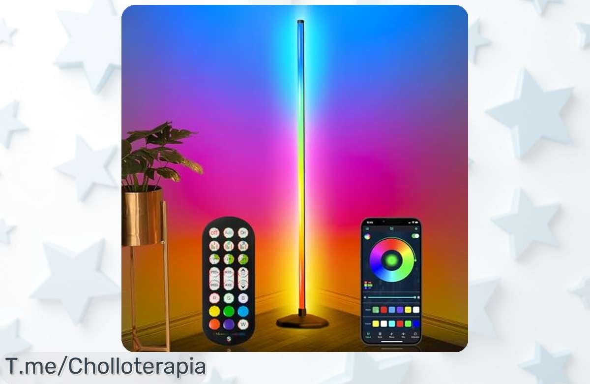 Lámpara de pie inteligente con 16 millones de colores que iluminan tu vida al ritmo de la música aprovecha este descuento brutal y consigue tu ofertón ahora mismo