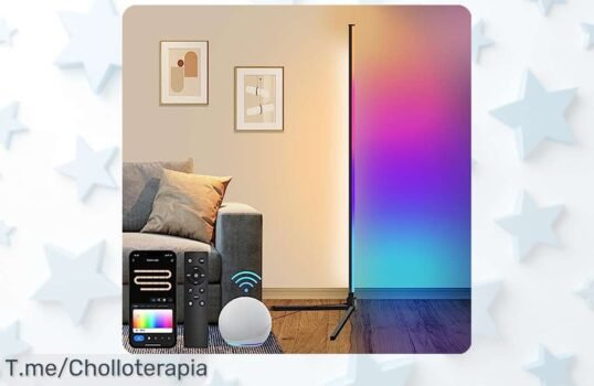Lámpara de pie led con colores infinitos y luces que bailan al ritmo de tu música precio loco descuento brutal nunca visto corre por este ofertón único limitado