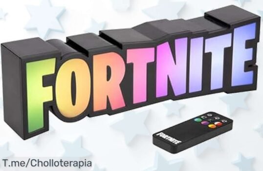 Lámpara gamer con luz RGB que cambia al ritmo de tu música diseño oficial Fortnite el super chollo con descuento brutal y precio loco compra ya antes que se acabe