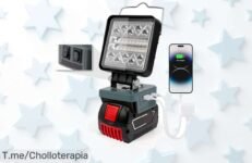 Lámpara inalámbrica Bosch 18V con luz ajustable y carga USB tipo C disfruta un súper chollo nunca visto ¡precio de ganga por tiempo limitado aprovecha ya este descuentazo brutal!