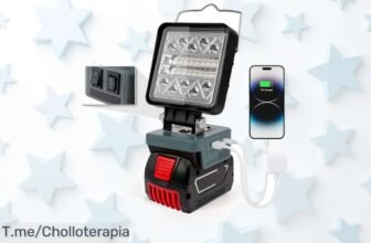 Lámpara inalámbrica Bosch 18V con luz ajustable y carga USB tipo C disfruta un súper chollo nunca visto ¡precio de ganga por tiempo limitado aprovecha ya este descuentazo brutal!