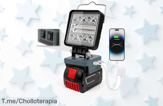 Lámpara inalámbrica Bosch 18V con luz ajustable y carga USB tipo C disfruta un súper chollo nunca visto ¡precio de ganga por tiempo limitado aprovecha ya este descuentazo brutal!