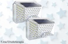 Lámpara solar con sensor y luz de 270 grados detecta movimiento a 7 metros súper chollo con precio loco no dejes escapar este ofertón limitado corre ya