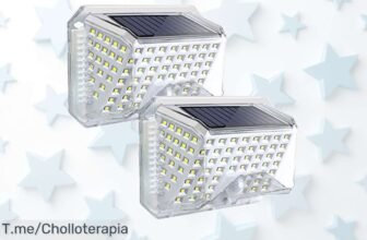Lámpara solar con sensor y luz de 270 grados detecta movimiento a 7 metros súper chollo con precio loco no dejes escapar este ofertón limitado corre ya
