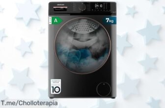 Lavadora Cecotec Bolero Dresscode 7 kg con vapor y motor ultra silencioso, super chollo con precio rebajado para que tu ropa quede perfecta en un abrir y cerrar de ojos ¡Date prisa que vuelan!