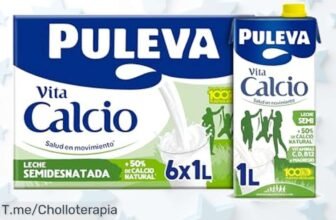 Leche Puleva Vita Calcio semidesnatada 6L con calcio y vitaminas esenciales para fortalecer huesos disfruta este ofertón único nunca visto precio de ganga ¡aprovecha ya!