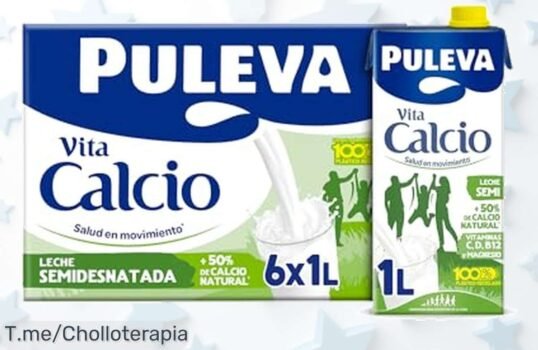 Leche Puleva Vita Calcio semidesnatada 6L con calcio y vitaminas esenciales para fortalecer huesos disfruta este ofertón único nunca visto precio de ganga ¡aprovecha ya!