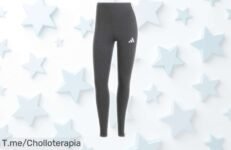 Leggings adidas mujer Essentials 3Stripes gris con talle alto que destaca tu figura a precio rebajado super chollo exclusivo aprovecha ya antes de que se agoten las unidades