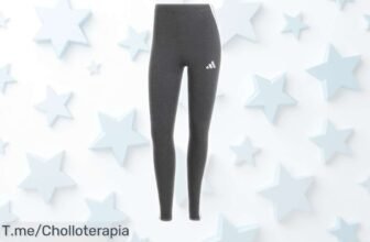Leggings adidas mujer Essentials 3Stripes gris con talle alto que destaca tu figura a precio rebajado super chollo exclusivo aprovecha ya antes de que se agoten las unidades