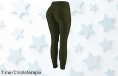 Leggings verde con cintura alta que moldea tu figura oferta nunca vista super chollo y descuento brutal precio loco para las pocas unidades ¡apresúrate!