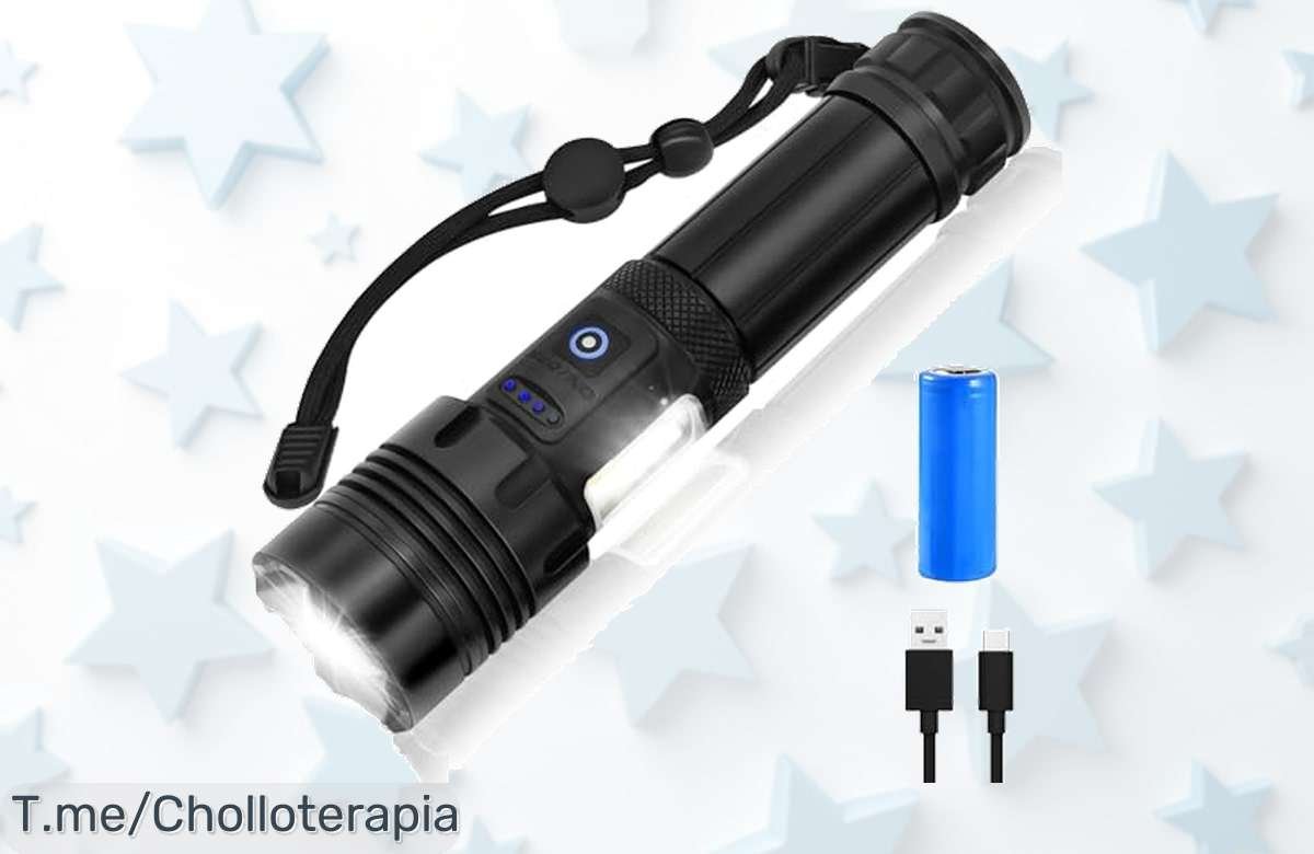 Linterna led recargable súper potente con 30000 lúmenes y zoom disfruta de un precio loco con descuento brutal nunca visto oferta limitada corre que vuelan